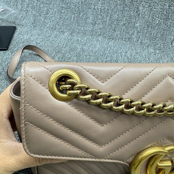 Gucci Marmont Small Brown Leather Crossbody Bag fbcco999-102225 - Picture 5 of 15